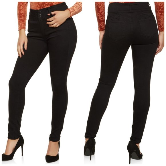 Wax Jean Denim - Black Wax Jeans Stretch High ORIG $44-